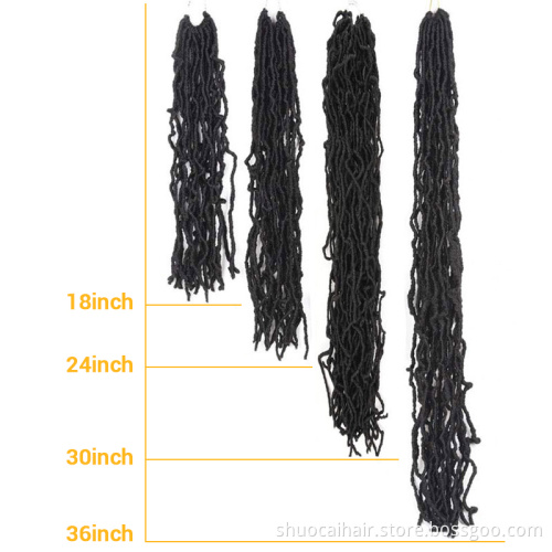 18'' Synthetic Nu Locs Crochet Hair 21 Strands/Piece 90g Heat Resistant Synthetic Braiding Hairs twist braid hair